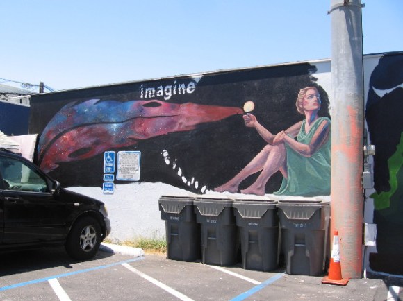 The left side of the new Ion Theatre mural is taking form!