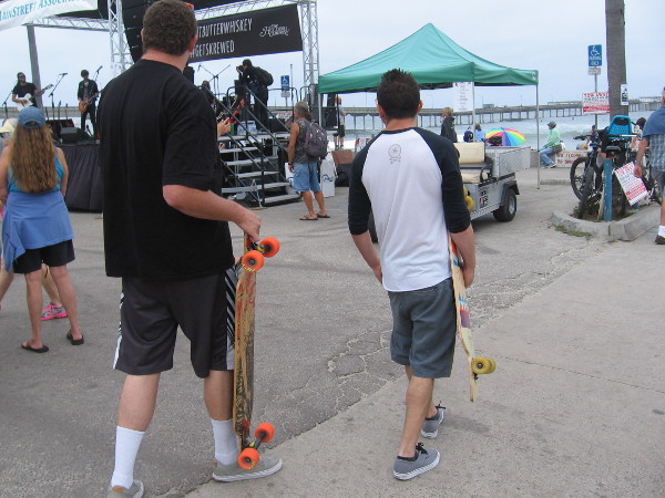 These skateboarders hear it, too.