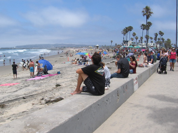 Others were happy to just sit by the sand and gaze out at the ocean.