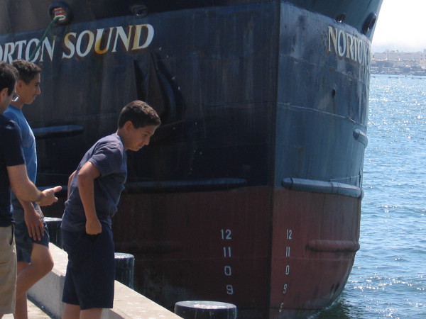 Looking down into mystery.