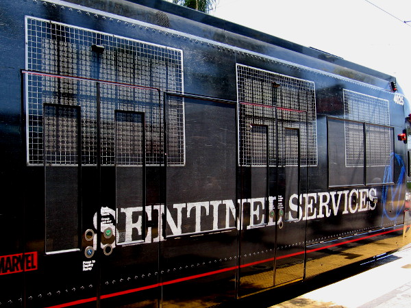 That looks like some sort of prisoner transport. Wait! Don't go in!