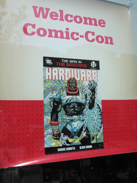 Downtown Ace Hardware has Hardware in their window for Comic-Con!