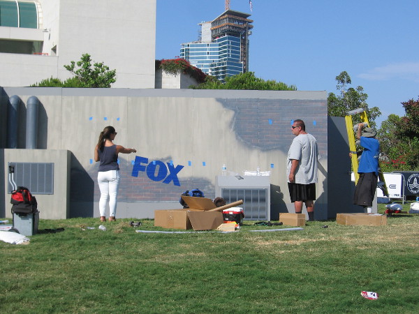 A building is being built to promote FOX's new television series Ghosted.