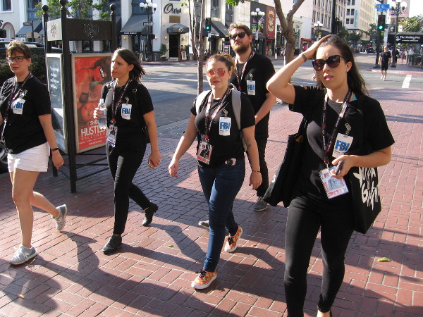 Uh,oh! Here comes a small army of FBI field agents. Perhaps they think I look suspicious.