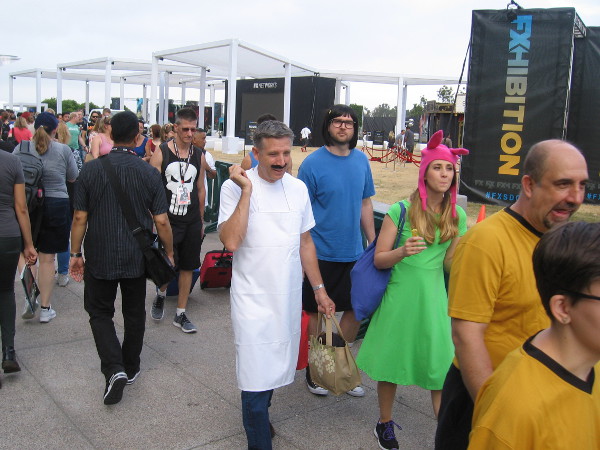 A long line waiting to enter the convention center on Thursday morning included lots of people enjoying every kind of cosplay imaginable.