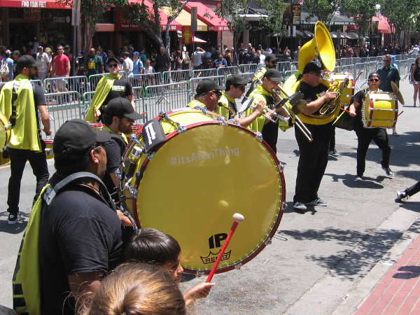 The Syfy band was entertaining the crowd on Fifth Avenue in the Gaslamp for SDCC 2017.