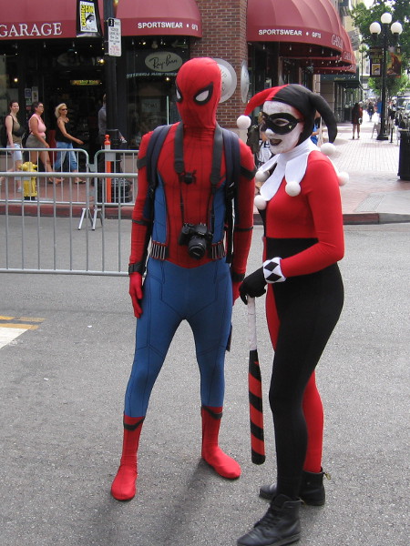 Two super popular characters together--Spidey and Harley!