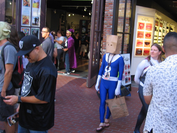 This member of the Fantastic Four seems embarrassed. Probably due to their last movie.