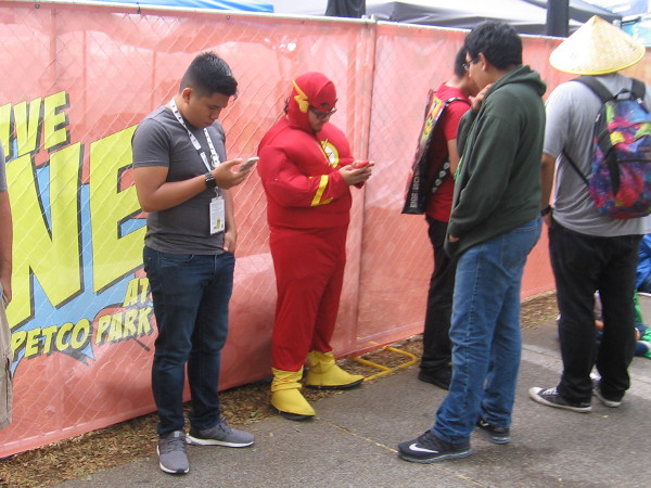 Even Flash can't remove his eyes from that spellbinding phone.