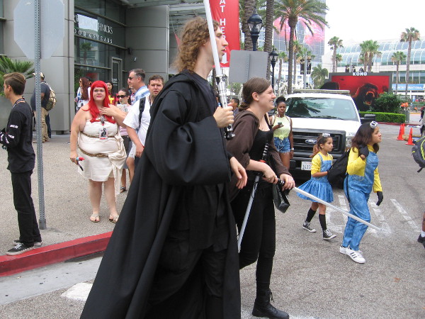 Lightsabers and minions...