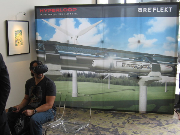 Hyperloop Transportation Technologies and RE'FLEKT demonstrated a futuristic transportation concept with virtual reality.