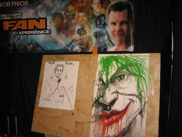 Artist Rob Prior had a booth with some of his cool pop art. I learned he includes a chicken head hidden in every piece.