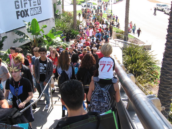 Heading down to the area near the Hilton behind the convention center.
