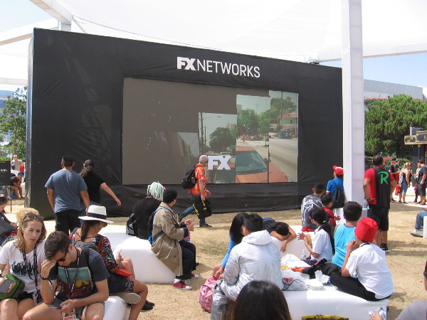 Big video screen at the FXhibition.