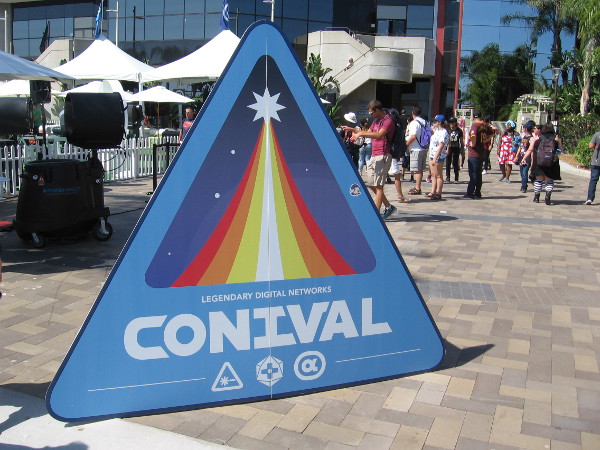 Conival was being held on the terrace near the Marriott Marina.