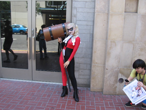 Uh, oh! Harley's got her big hammer poised and ready!