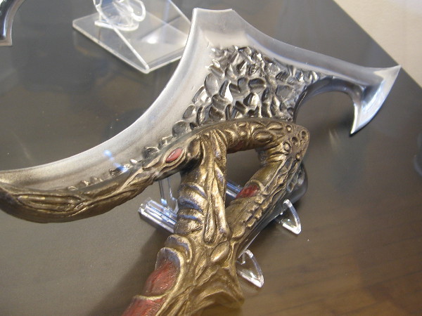 Part of a Klingon mek'leth, a ceremonial bladed weapon used in close quarters combat.