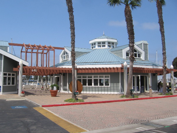 The California Yacht Marina building appears inviting.