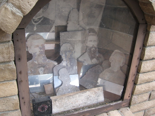 Faded by time, now ghostlike.