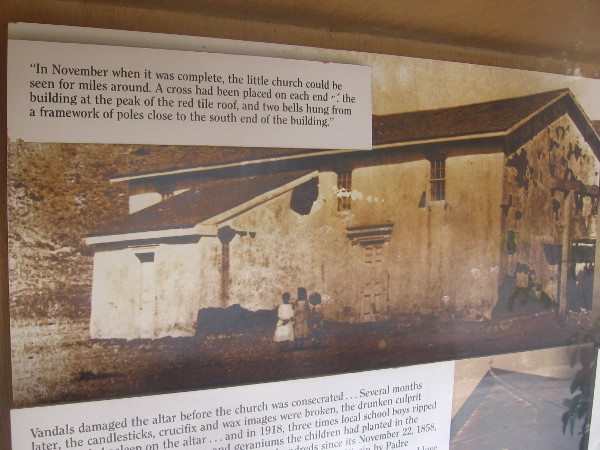 Photo of the Old Adobe Chapel. In November when it was complete, the little church could be seen for miles around...