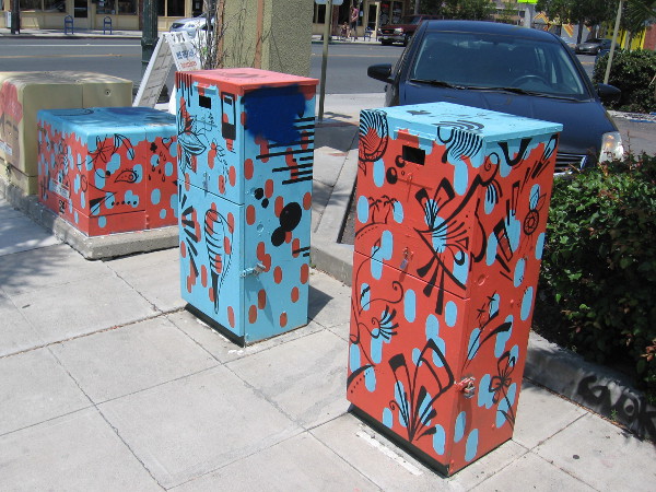 A series of fun utility boxes.
