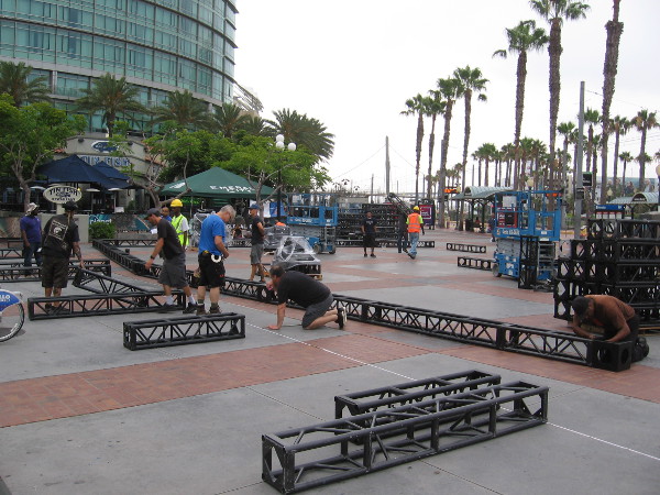 Construction has begun on the Midnight Texas outdoor experience near the Tin Fish, across from the San Diego Convention Center. The show is coming to NBC.
