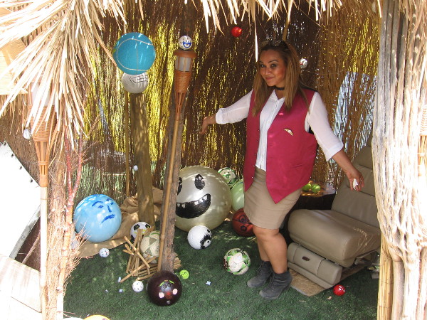 Instead, she introduced me to a hut full of friends. You know--the type Tom Hanks had in the movie Castaway.