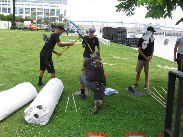 These guys are starting to set up the Adult Swim site.