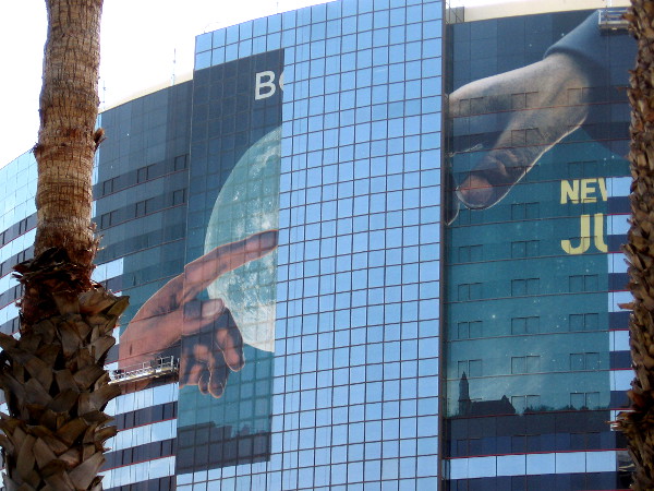 A closer look at the developing Marriott wrap. It will promote the TBS comedy television series People of Earth.
