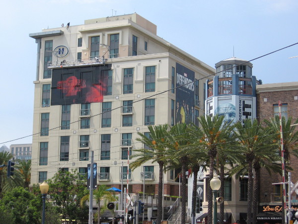 More Netflix wraps are going up on the Hilton Gaslamp.