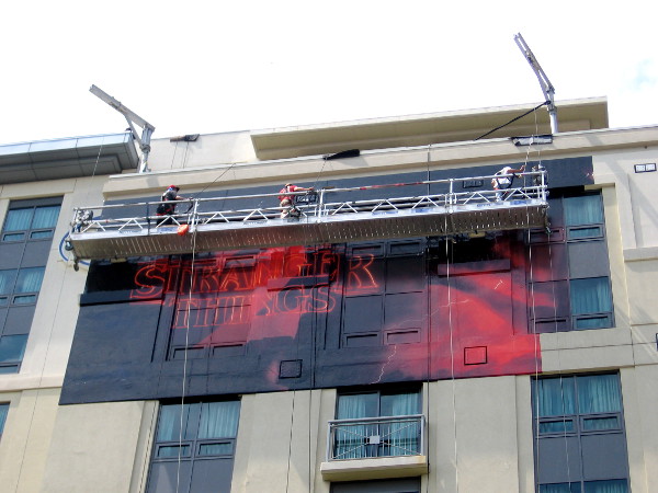 Looks like another strange thing is being attached to a building in downtown San Diego. Five days until the start of 2017 Comic-Con!