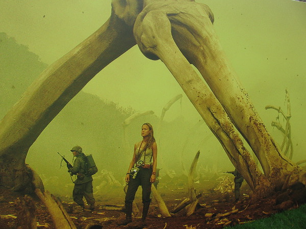 A closeup photo of one Skull Island graphic.