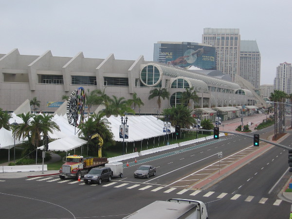 Shady canopies are up at the San Diego Convention Center. Looks to me like 2017 Comic-Con is almost here!