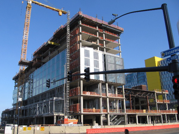 The new InterContinental Hotel rises.