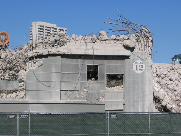 The old Navy Broadway Complex falls.