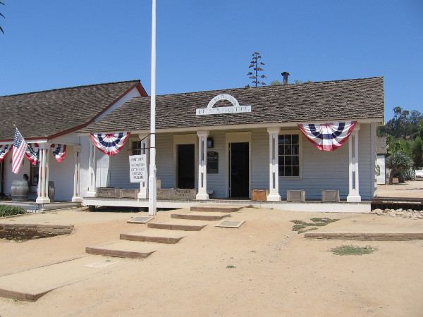 The San Diego Union Building in Old Town San Diego State Historic Park contains a print shop and editor's office.