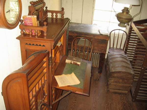 The small editor's office contains a desk once owned by the son of President Ulysses S. Grant. Ulysses S. Grant, Jr. built a grand hotel in San Diego's New Town.