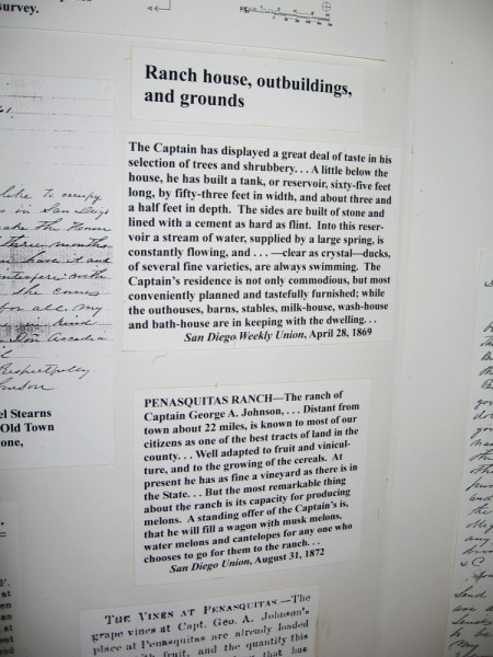 Historical newspaper articles describe the ranch house, outbuildings and grounds of George Alonzo Johnson's ranch.