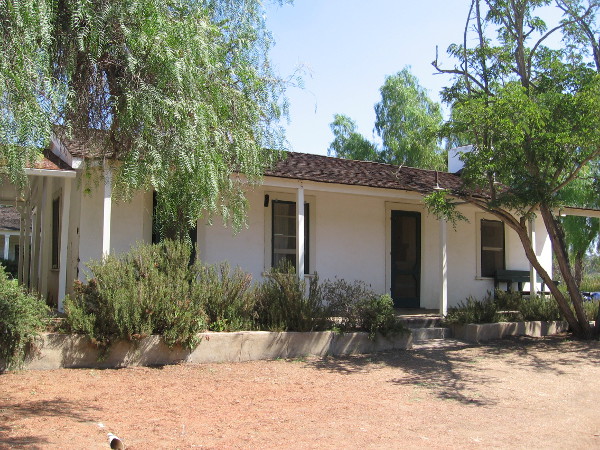 The southeast corner of the adobe ranch house.