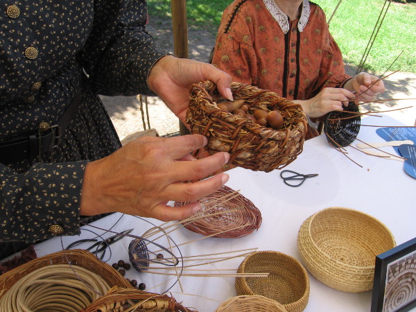 The local Kumeyaay would use willow baskets to protect their gathered acorns and other food from insects.