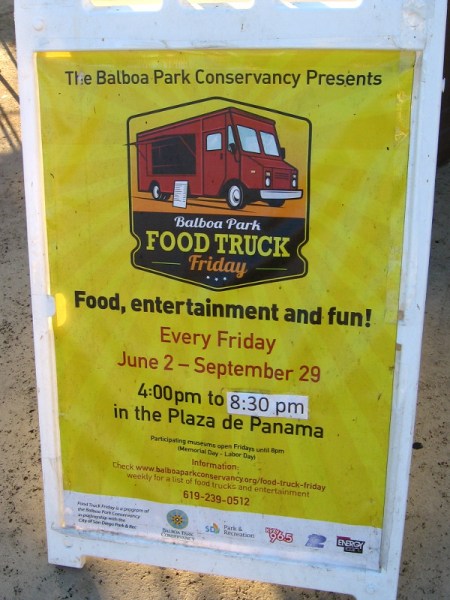 Balboa Park Food Truck Friday promises yummy eats and fun through September in the Plaza de Panama.
