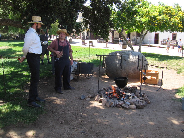 What's cooking on the campfire? Some tasty pozole, I was told!