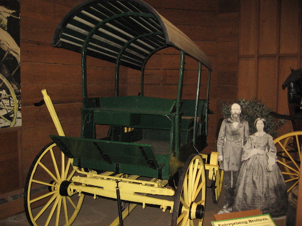 This delivery wagon was brought to San Diego by Frank Kimball in 1868. It was used to show passengers land that he had for sale in National City.