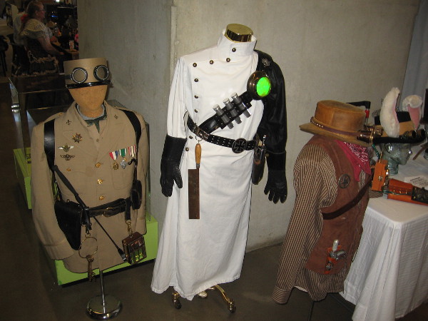 Imaginative costumes exhibited during Steampunk Day by the San Diego Costume Guild. They create costumes from many eras.