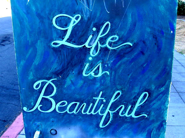 A simple phrase. Life is Beautiful.