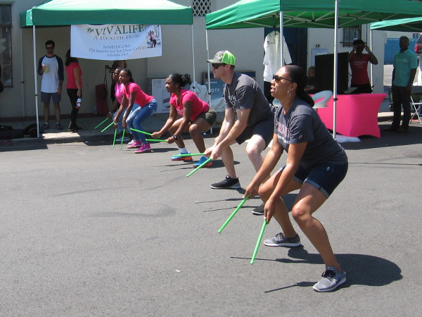 A fun dance to the music by folks from the Logan Heights community VivaLife Health Hub!