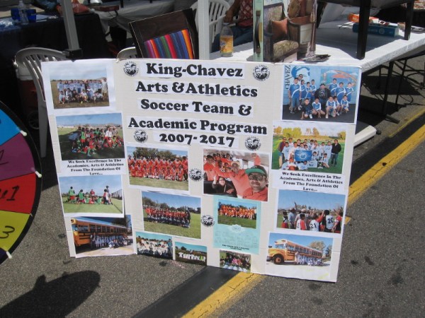 Poster shows student achievers from the local King-Chavez Primary Academy sports and athletics programs!