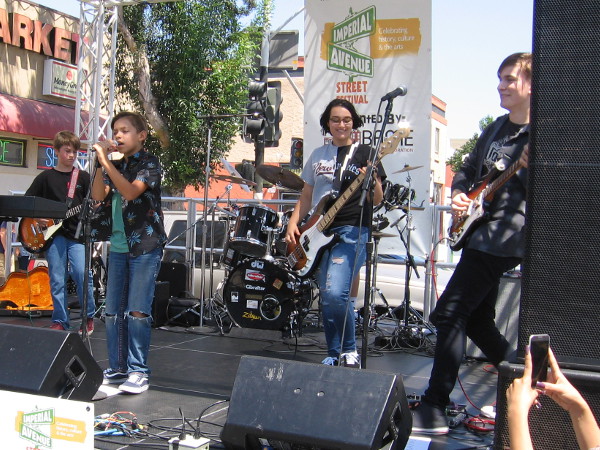 At the East Stage a San Diego youth band called the Main Stage Maniacs rocked the house!