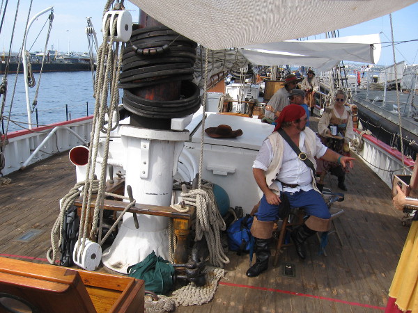 Looking along the deck.