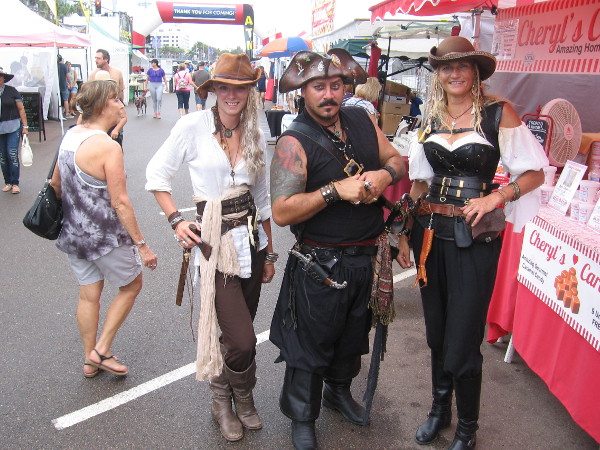 Some pirates pose for a fun photo at the 2017 Festival of Sail.